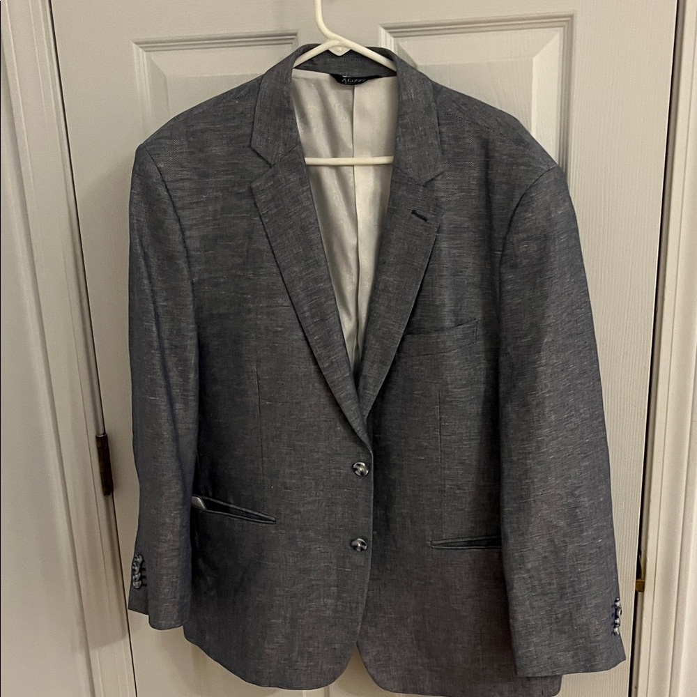 Elegant Charcoal/Blue fully lined Blazer for Men